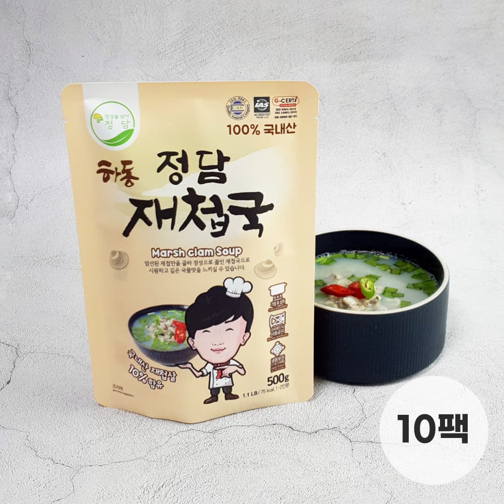 하동 정담 재첩국 500g x 10팩
